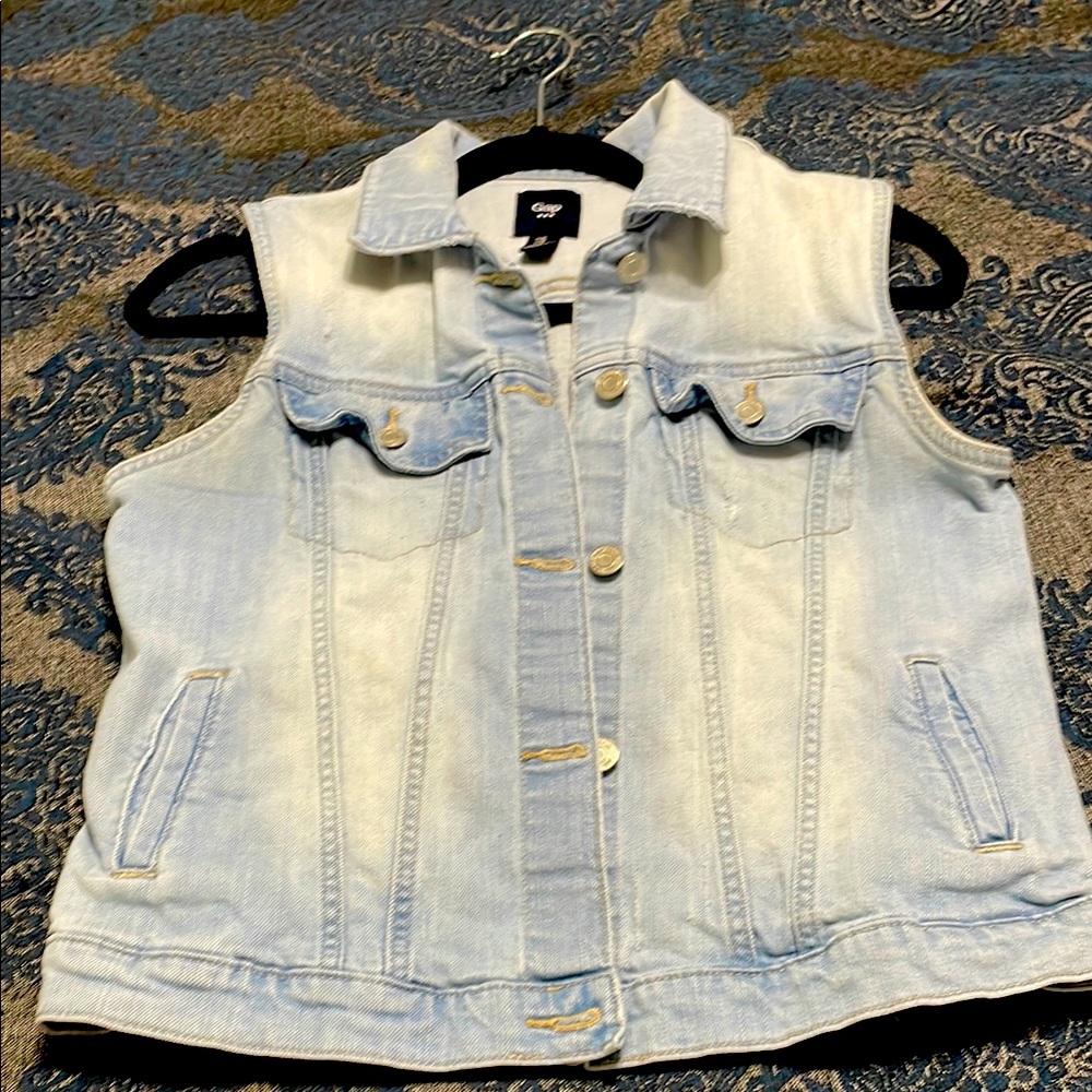 GAP Faded Blue Denim Vest